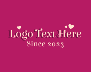 Heart - Retro Feminine Script logo design