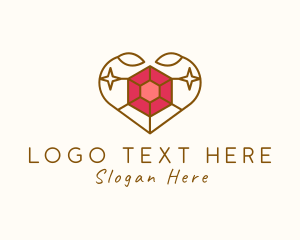 Specialty Shop - Heart Ruby Gem logo design