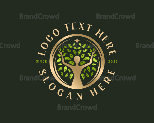 Elegant Woman Tree Logo