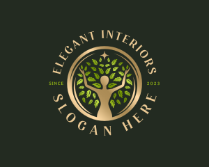 Elegant Woman Tree logo design