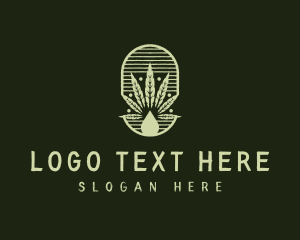 Plan - Cannabis Oil Droplet logo design