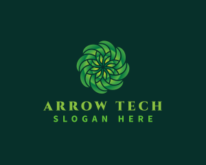 Digital Tech Flower Motion logo design