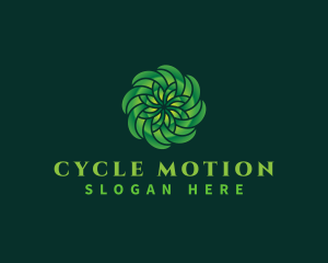 Digital Tech Flower Motion logo design