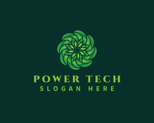 Digital Tech Flower Motion logo design