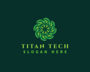 Digital Tech Flower Motion logo design