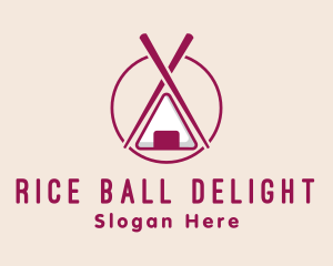 Japanese Onigiri Chopsticks logo design