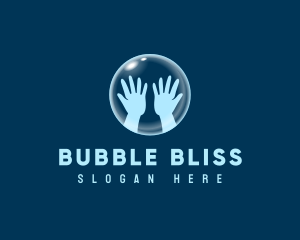 Hand Washing Bubble logo design