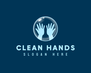 Hand Washing Bubble logo design