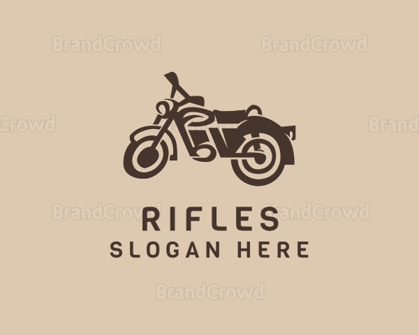 Retro Hipster Motorcycle Logo