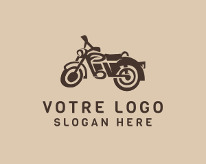 Retro Hipster Motorcycle Logo