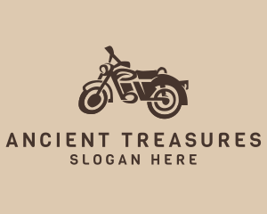 Retro Hipster Motorcycle logo design