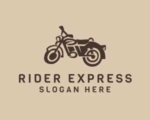 Rider - Retro Hipster Motorcycle logo design