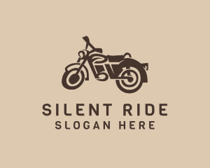 Retro Hipster Motorcycle logo design