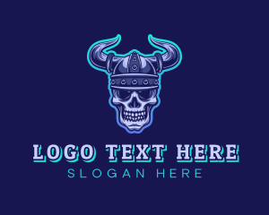 Viking Skull Warrior Logo