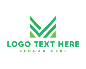 Quality - Green Abstract Letter M logo design