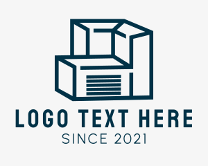 Container - Cargo Storage Warehouse logo design
