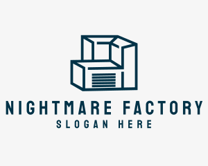 Cargo Container Storage Warehouse logo design