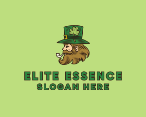 Irish Leprechaun Smoking Logo