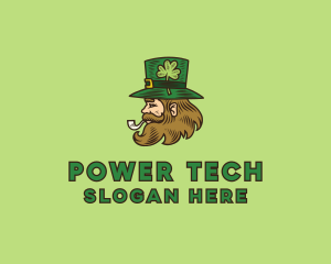 Human - Irish Leprechaun Smoking logo design