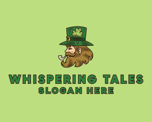 Folklore - Irish Leprechaun Smoking logo design