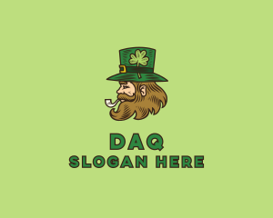 Celtic - Irish Leprechaun Smoking logo design