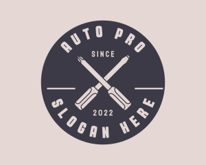 Handyman Screwdriver Tool Logo