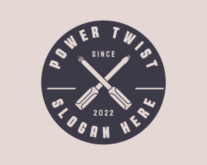 Screwdriver - Handyman Screwdriver Tool logo design