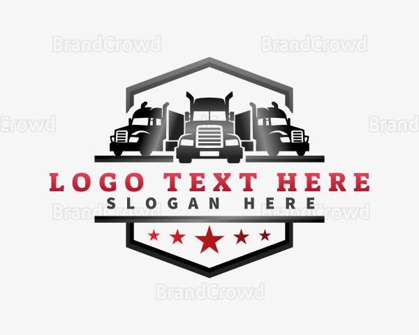 Logistic Truck Transport Logo