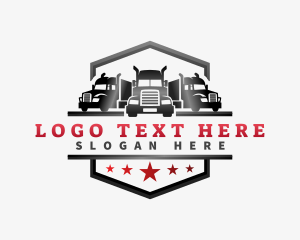 Logistic Truck Transport Logo