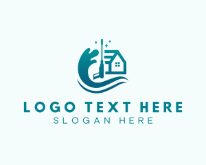 Disinfect - Pressure Washing Home Cleaning logo design
