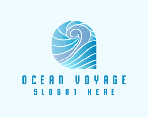 Blue Ocean Waves logo design