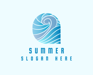 Blue Ocean Waves logo design