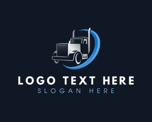 Distribution - Courier Delivery Truck logo design