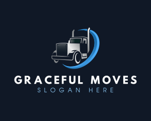 Courier Delivery Truck logo design