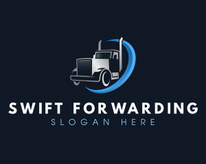 Courier Delivery Truck logo design