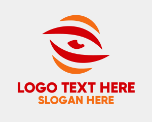 Lens - Red Fierce Eye logo design