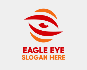 Red Fierce Eye logo design