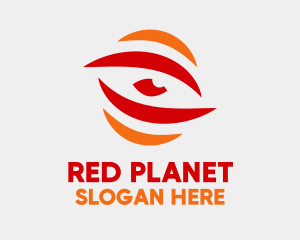 Red Fierce Eye logo design