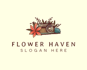 Flower Camera Photography logo design