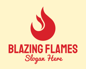Red Flame Restaurant logo design