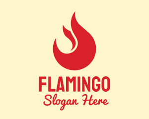 Burning - Red Flame Restaurant logo design