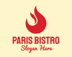 Red Flame Restaurant logo design