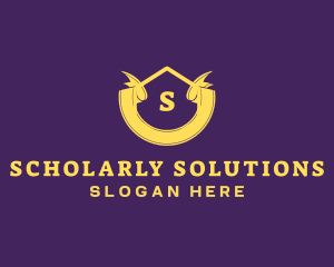 Scholar - School Academy College Ribbon logo design