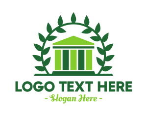 Broker - Green Laurel Museum logo design