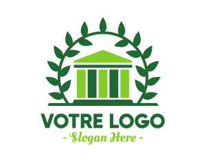 Green Laurel Museum logo design