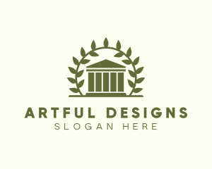 Laurel Wreath Museum logo design