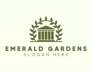 Laurel Wreath Museum logo design