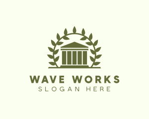 Laurel Wreath Museum logo design