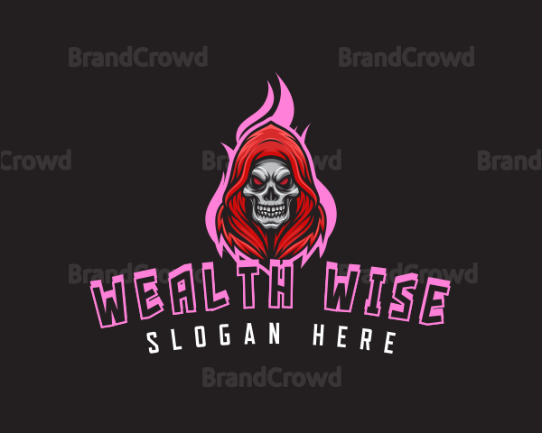 Skull Gamer Flame Logo