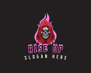 Skull Gamer Flame Logo